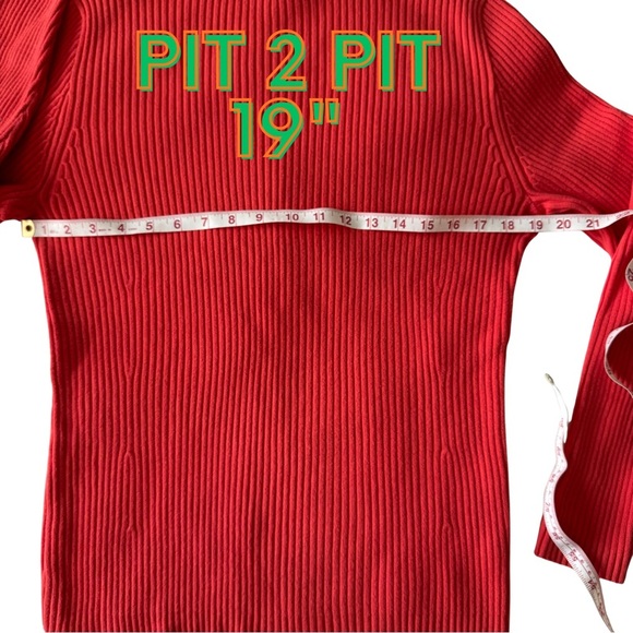 Vintage Gap Orange Ribbed Turtleneck Sweater Long Sleeve Chunky Knit Size L - Picture 2 of 6